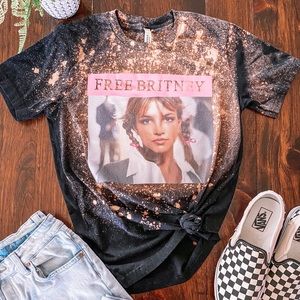 Free Britney bleached tee